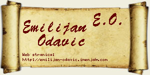 Emilijan Odavić vizit kartica